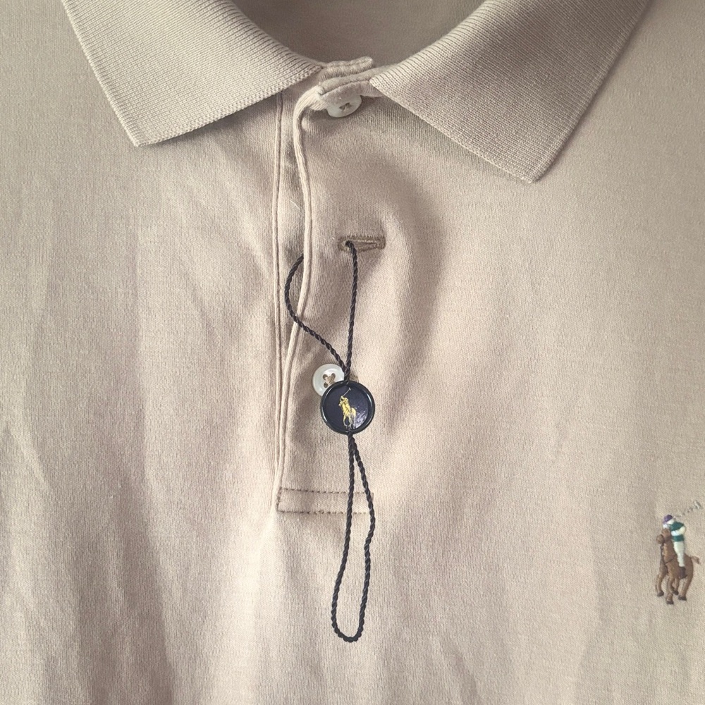 Polo by Ralph Lauren Men's Beige Polo Shirt